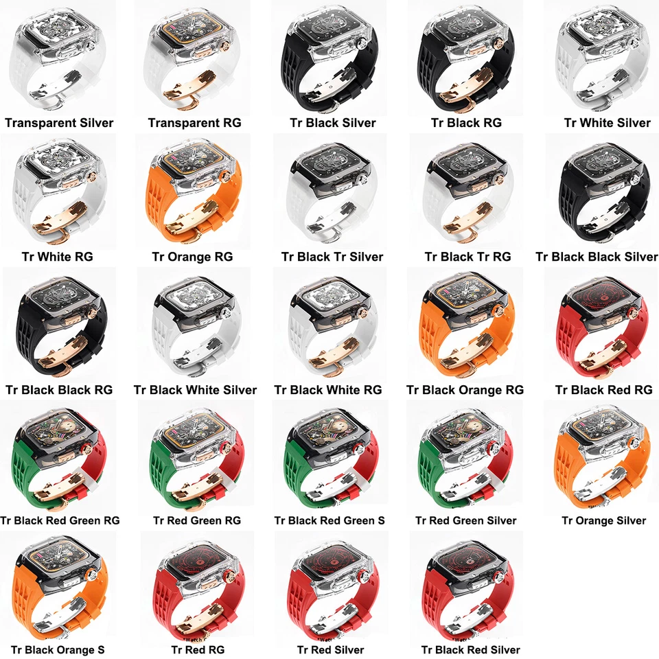 Transparent Case Mod Kit For Apple Watch Band Ultra3 49mm Series9 8 76SE 44/45mm - Image 2 of 4