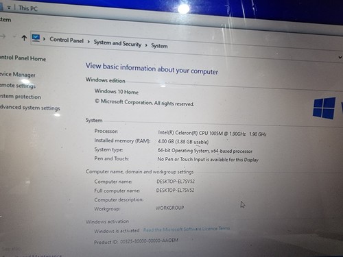 H79 Toshiba C50-A-19T 15.6” Intel 1005 1.90ghz 4GB RAM 120GB SSD Windows 10 - Picture 6 of 12