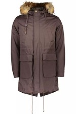 Marciano By Guess Chic Long Sleeve Layered Jacket With Faux Fur Hood