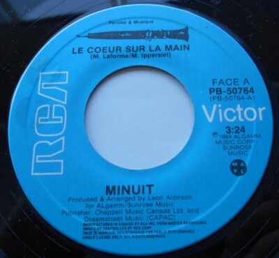 CANADA!!! Ex MINUIT Le Coeur Sur La Main 1984 MODERN BOOGIE SOUL 45