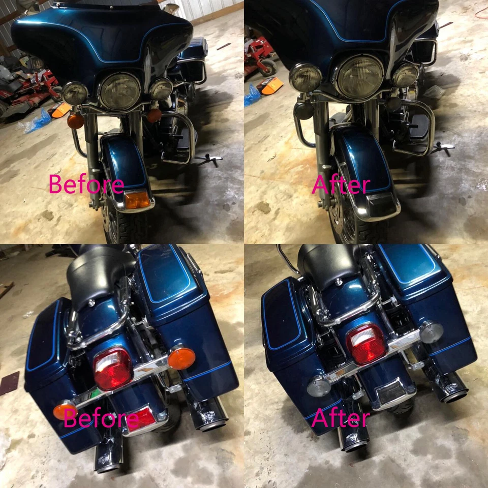 Smoke Turn Signal Lens For Harley Davidson Electra Glides Road King - Image 4 of 4