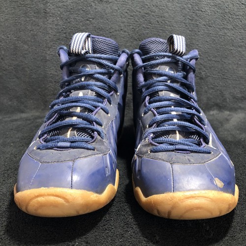 NIKE Air Foamposite One Navy Blue Gum Size 6Y Basketball Shoes Sneaker 644791405 - Picture 2 of 9