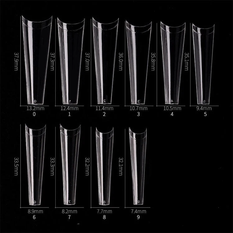 500pcs False Nail Tips XXL C Curve Coffin Half Cover Extra Long Fake Nails Finge - Image 4 of 4