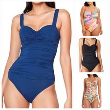 Bleu Rod Beattie Kore Shirred Bandeau One-Piece Swimsuit, Colors/Sizes