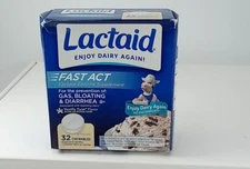 Lactaid Fast Act Lactose Intolerance Chewables with Enzymes Vanilla Twist 32