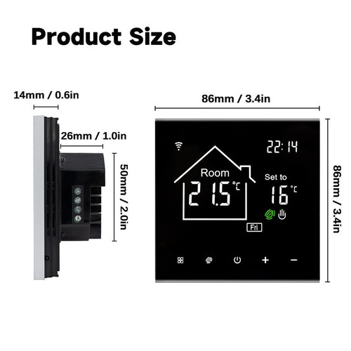 WiFi LCD Digital Smart Thermostat Remote Controller For Google Alexa Smart Home - Picture 11 of 20