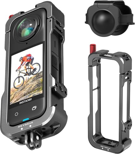 Verbesserter Metallkäfig für Insta 360 X4 Multifunktionshülle mit Silikon-Objektivabdeckung - Bild 1 von 7