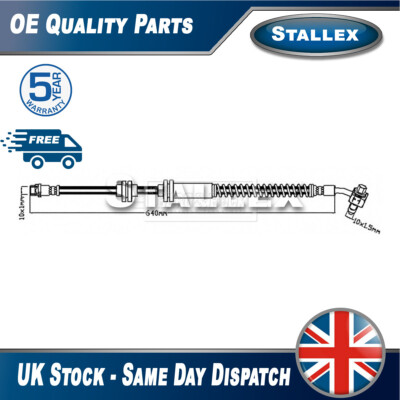 Fits Vauxhall Astra 2011-2015 Brake Hose Front Left Stallex 562507