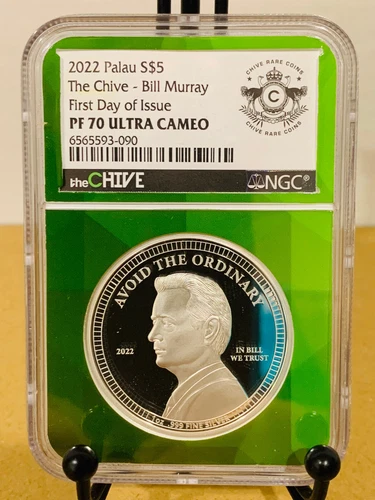 2022 Palau $5 Silver The Chive Bill Murray NGC PF70UCAM FDOI #6565593-090