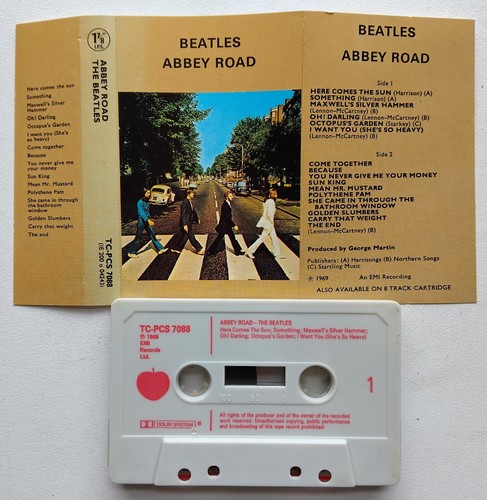 THE BEATLES - ABBEY ROAD (TCPCS7096) EARLY 1980s UK CASSETTE TAPE RED PRINT 1/2 - Picture 2 of 4