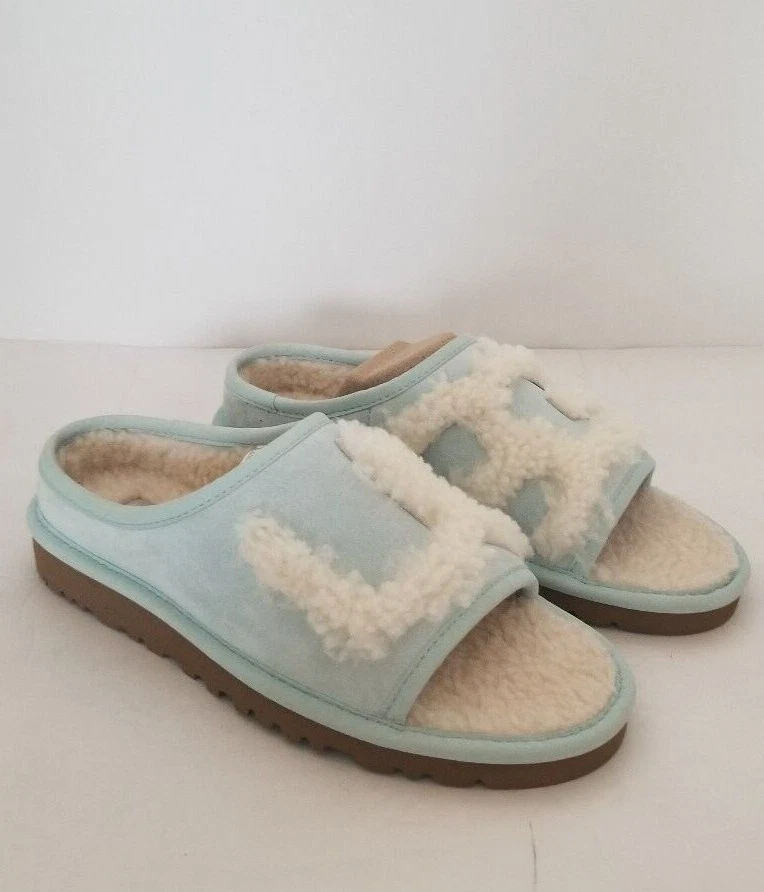 NUOVO CON SCATOLA! SLIDE UGG DONNA BLU AWT TAGLIA 5 6 MODELLO: 1019730