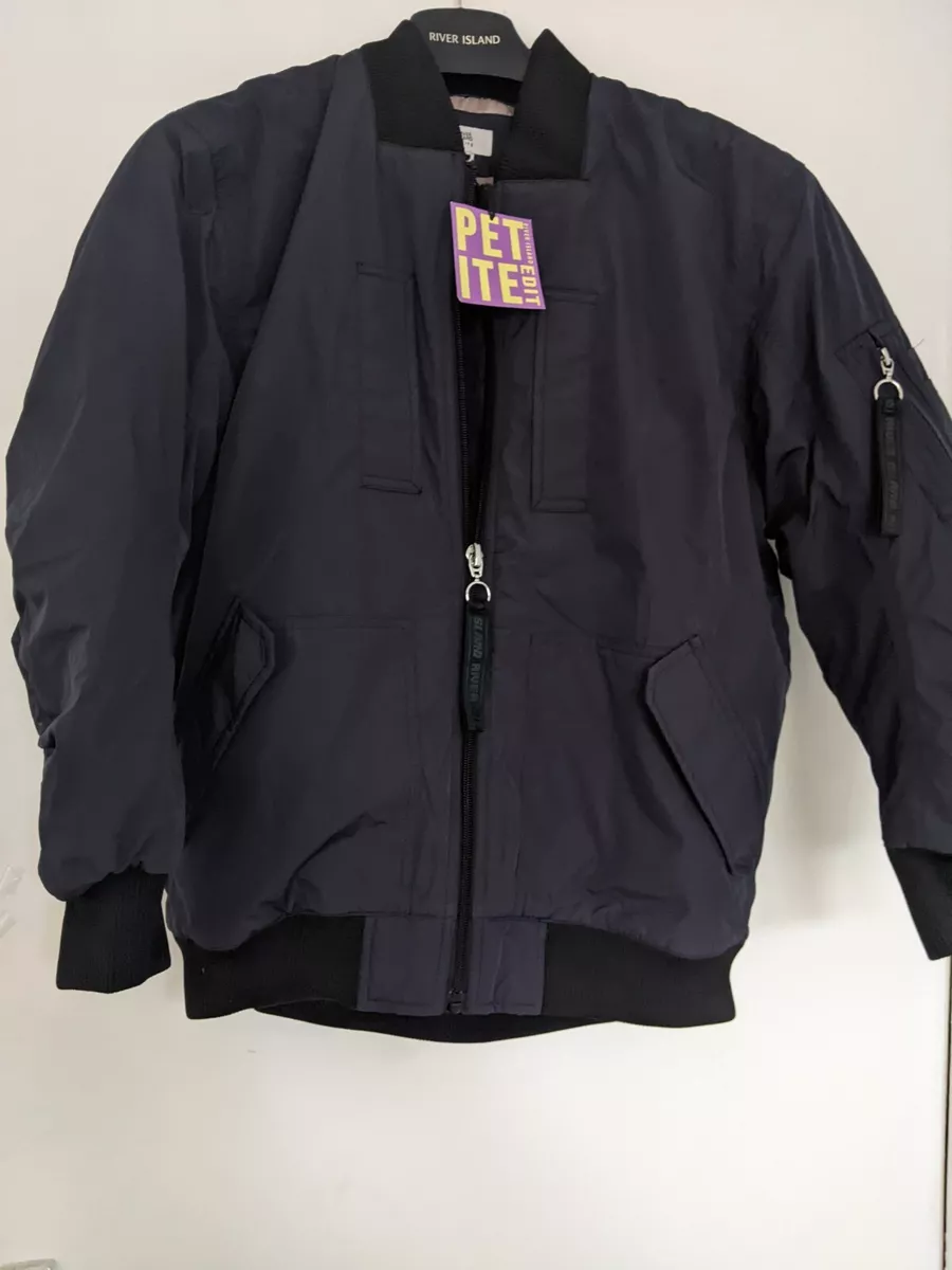 River island shop navy bomber jacket