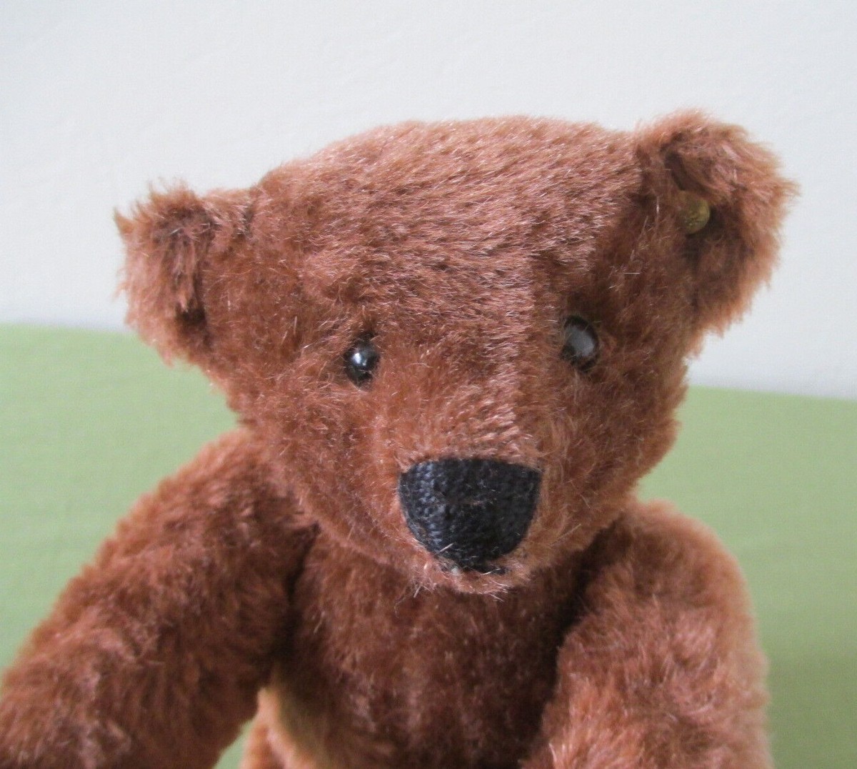 Vintage German Steiff Dark Brown Mohair Teddy long Foot Vintage German Steiff Dark Brown Mohair Teddy long Foot