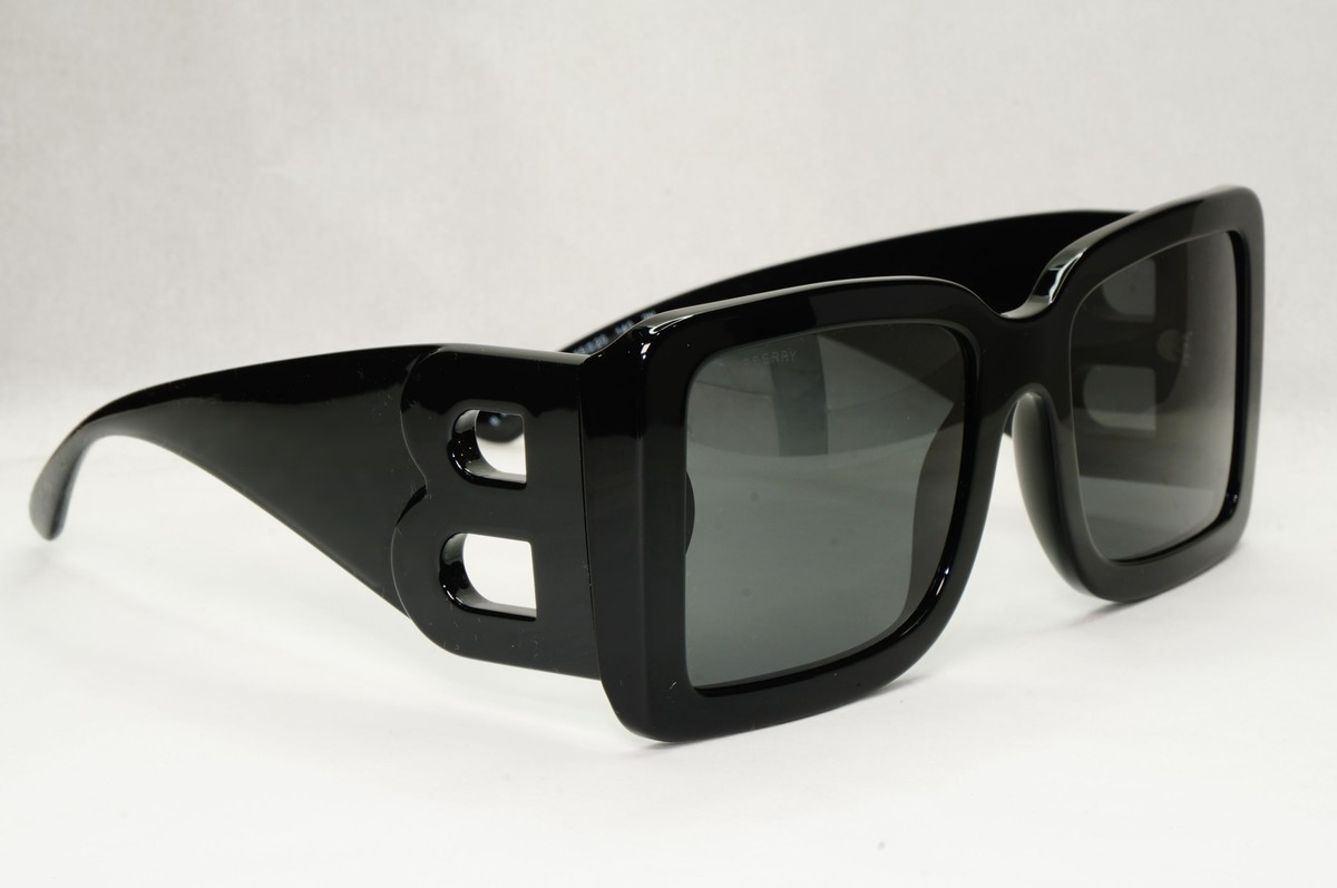 Burberry Sunglasses Oversized Black Large Square Logo B 4312