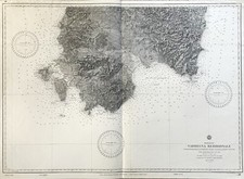 CARTA NAUTICA: SARDEGNA MERIDIONALE - IST. IDROGRAFICO R. MARINA - 1940 AGG 1957