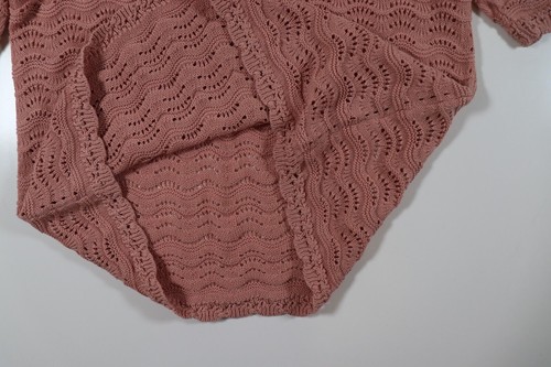 FAT FACE CROCHET VIENNA COTTON KNIT V-NECK BLOUSE TOP - PINK 972511 - WOMEN UK12 - Picture 9 of 17