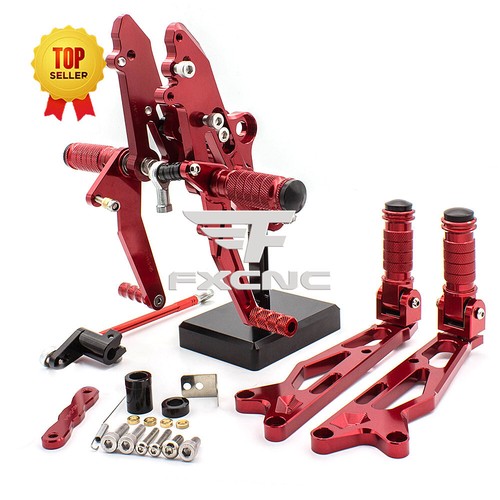 Para MSX125 MSX 125 GROM 2017-2020 Juego Trasero Delantero Reposapiés Pedal Rojo - Imagen 8 de 18