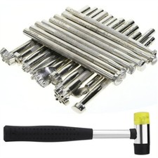 20 Different Special Shape Leather Stamping Tools Kit with Rubber Hammer Working