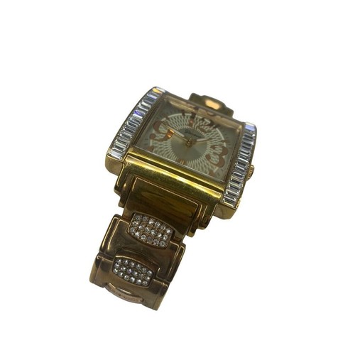 Geneva Platinum 7339 Men's Rose Gold Stainless Steel Wristwatch Embellished - 第 5/11 張圖片