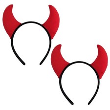 DALJIAFA Halloween Devil Headband Devil Horns Hair Bands Red Devils Ears Head...