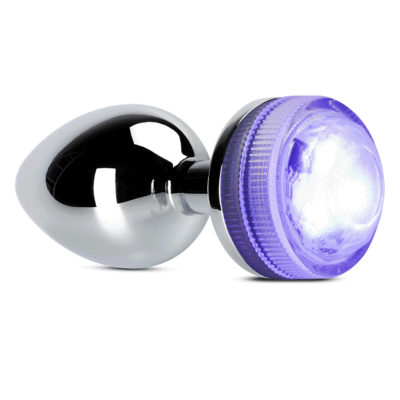 LED Light Up Butt Plug Toy Insert Stainless Steel Metal Jeweled Plated  Stopper | eBay