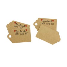 25 Paper Tags Handmade With Love Tags - TL112
