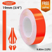 BRIGHT ORANGE 3/4" 19mm PIN STRIPE Car Model Streamline TAPE Decal Vinyl Sticker