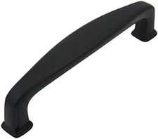 25 Pack 4392FB Flat Black Modern Cabinet Hardware Handle Pull - 3-3/4" Inch (96M