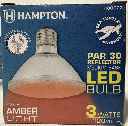 Hampton Par30 Reflector Medium Base LED Bulb 3 Watts Emits Amber Light (4-Pack) - Picture 6 of 6