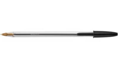 Neu Bic Orange SCHWARZ feiner Biro Stift 0,8 mm