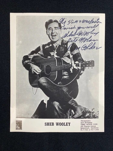 Sheb Wooley Pete Nolan Signed Autograph Photo To SGM U.S. Army & Wife - Rawhide