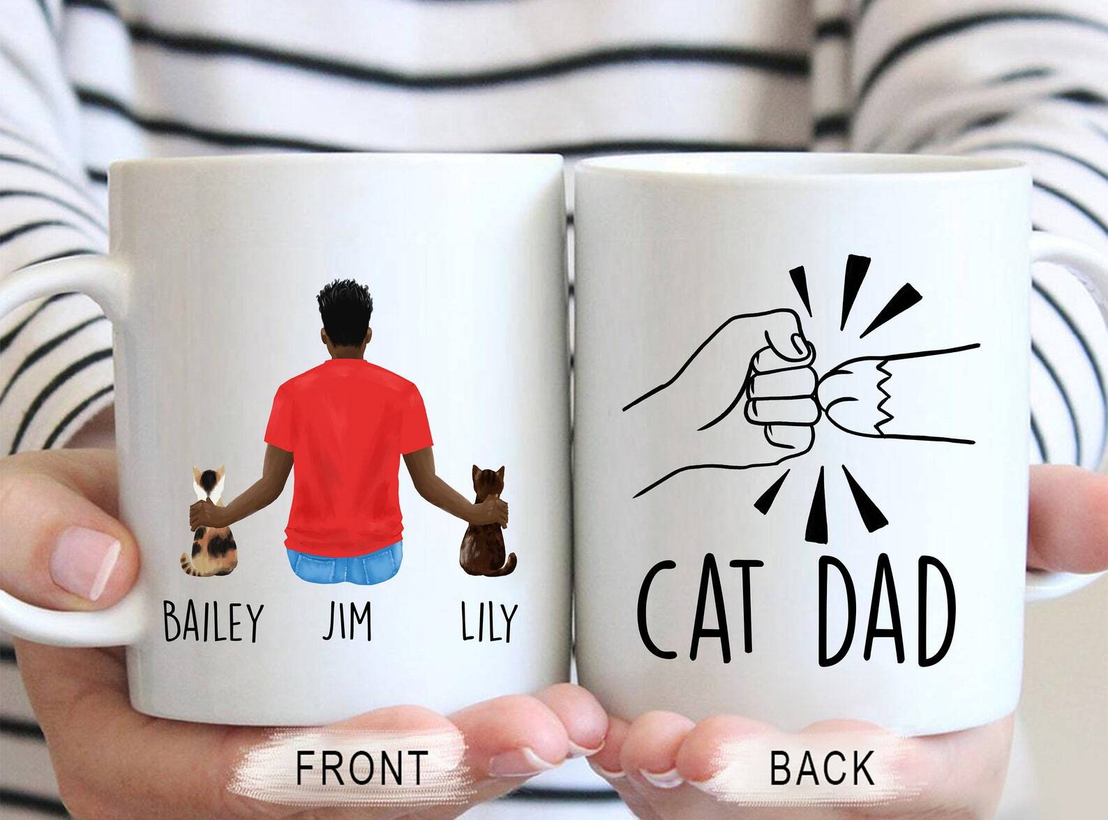 Personalized Cat Dad Coffee Mug Custom Cat Dad Mug Best Dad Cat Ever Cat Father