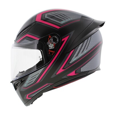 Pink Bow Pink Motorcycle Helmet Agv AGV K1-s ECE Sling Matt Black
