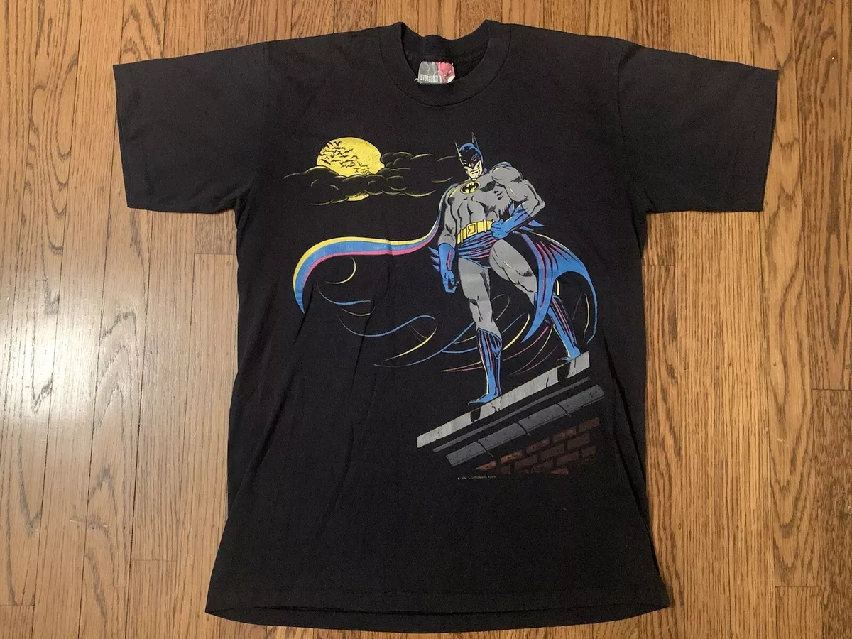 vtg Batman 80s t shirt the Joker Dark Knight movie promo disney dc comics marvel