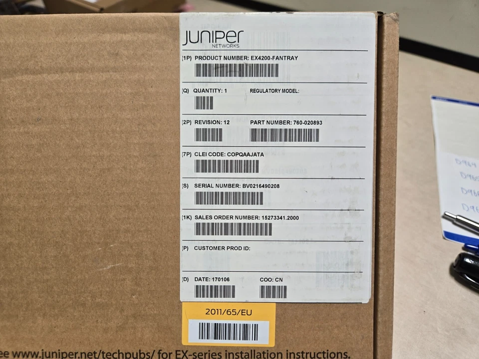 SEALED JUNIPER EX4200-FANTRAY-A+ EX4200 FANTRAY MODULE COPQAAJATA - Image 2 of 3