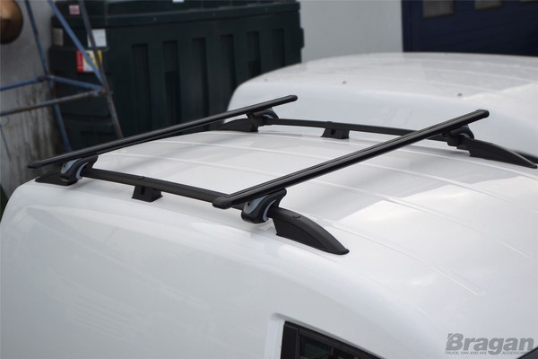 Schwarz DachträGer Schienen + Querstangen FüR Ford Transit Connect 2014 - 2024-image