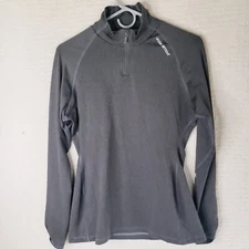 Under Armour Coldgear Pullover Women's Large 1/4 Zip Gray Fitted Running Workout