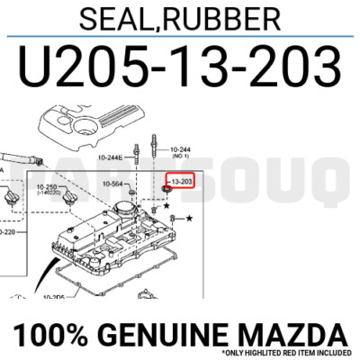 U20513203 Genuine Mazda SEAL,RUBBER U205-13-203 | eBay