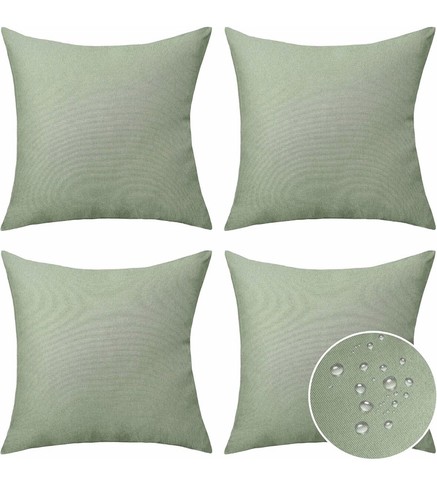 Home Brilliant 16X16 Inch Sage Green Pillow Covers For Patio Outdoor Furniture