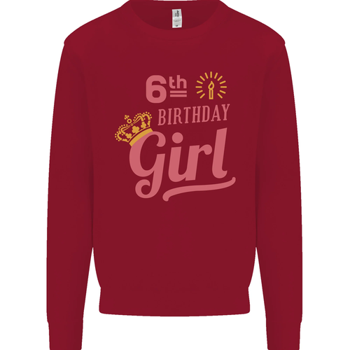 6th Birthday Girl 6 Year Old Princess Kids Sweatshirt Jumper - Picture 71 of 96