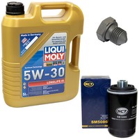 MotoröL Set 5W-30 5 Liter + ÖLfilter SM 5086 + Schraube FüR Audi A3 1.8 2.0 Tfsi