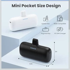 2-Pack 5200 mAh Portable Charger - Perfect For Pocket Or Purse