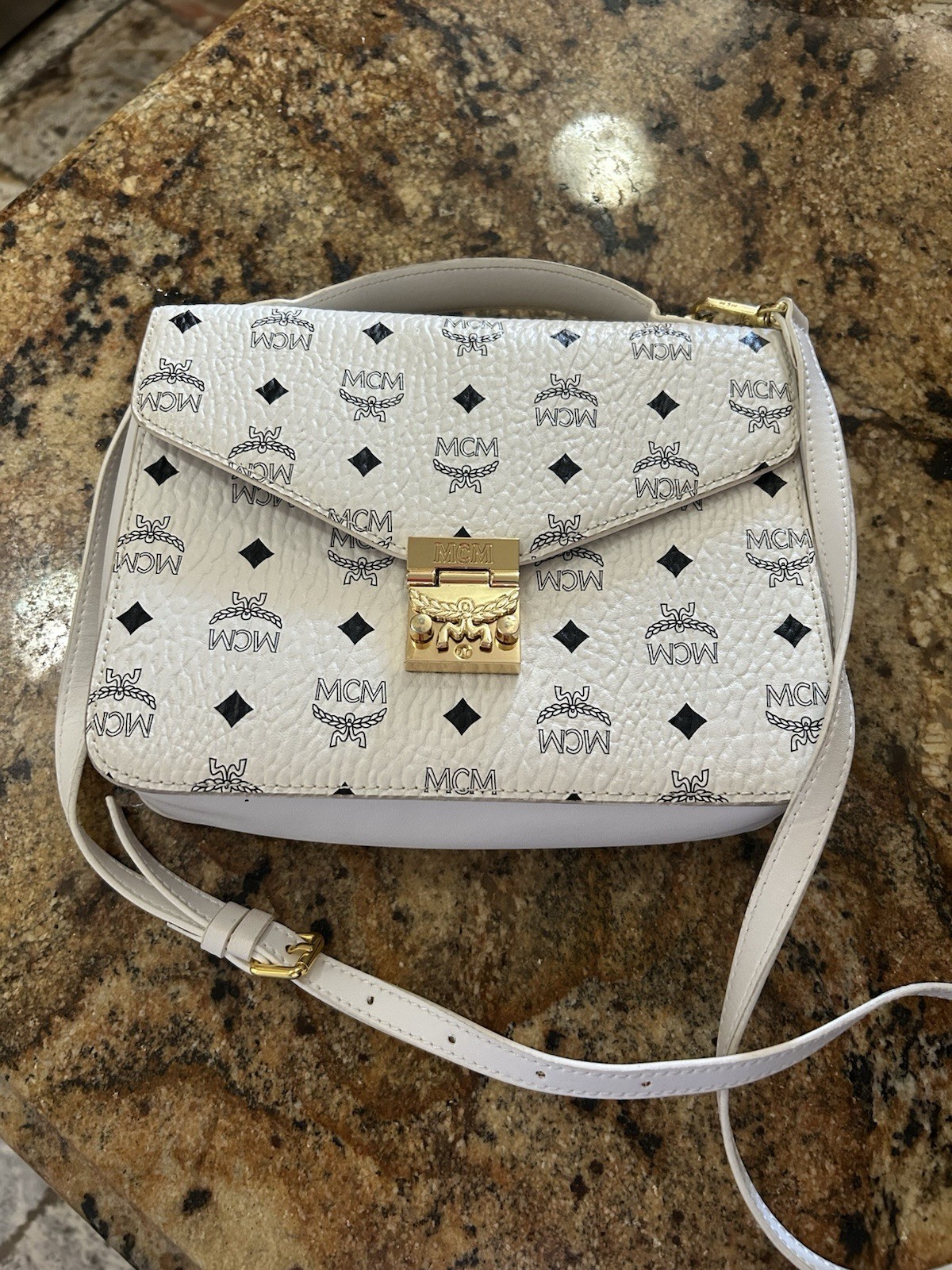 MCM Visetos Patricia Medium Crossbody Bag image 2