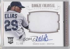 2014 National Treasures Rookie Colossal Signatures 71/99 Roenis Elias Auto 5x8