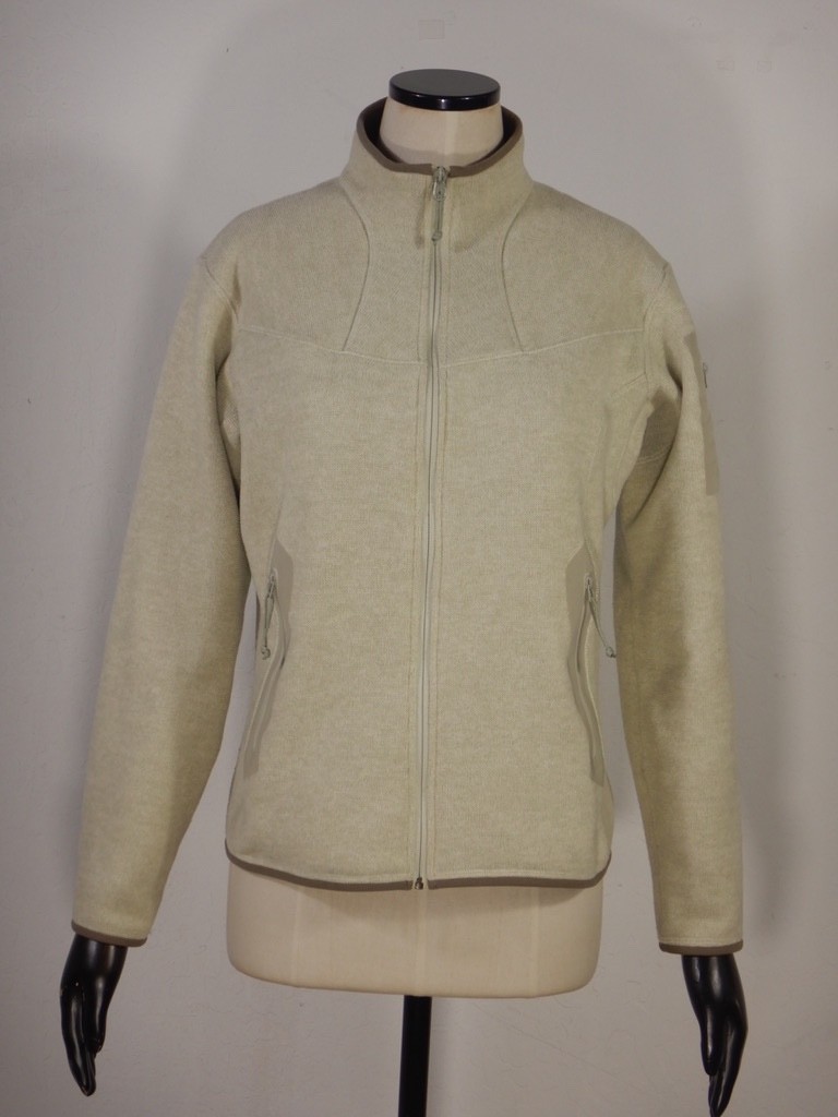 Arc'teryx Women's COVERT CARDIGAN Ivory Fleece Jacket Made In Canada Size LARGE