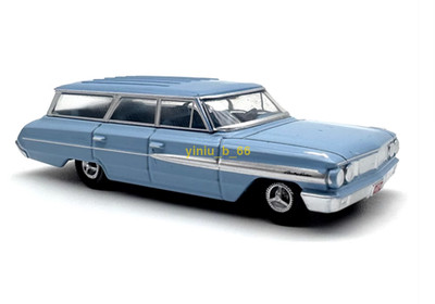1:87 Blue 1964 Country Squire Wagon - Classic Woodie Diecast Model NEW