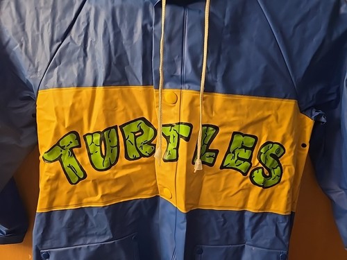 Vintage 1989 Teenage Mutant Ninja Turtles Rain Jacket Coat Youth TMN Size 6 - Picture 2 of 6