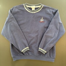 Vintage Walt Disney World Embroidered Castle Sweatshirt Sz L 100 Cotton 0012