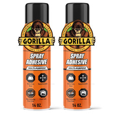 Gorilla Heavy Duty Spray Adhesive Clear Glue 14oz 2 Pack Indoor Outdoor