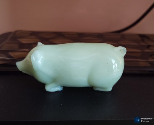 Small Jadeite Pig 3" Long.